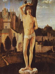 Święty Sebastian (olej na drewnie)